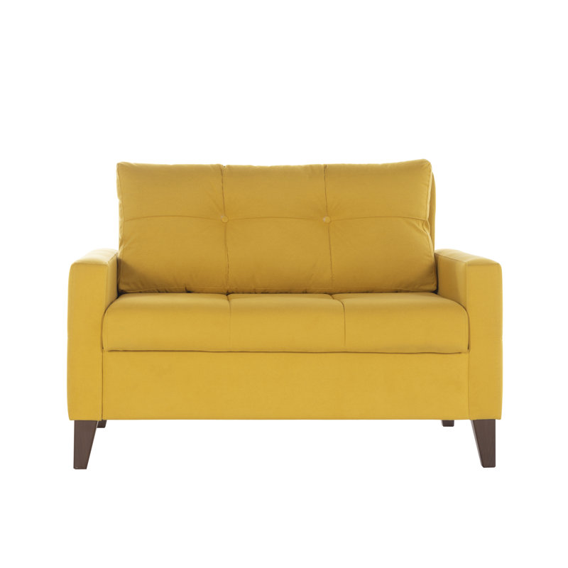 Dariela Pull Out Chair In A Box, Yellow Polyester