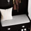 31 arbres de couloir, 2 tiroirs et 4 crochets à manteau, banc d'entrée en bois avec siège confortable et tablette de rangement supérieure