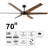 Chamlee 70'' 6-Blade DC Ceiling Fan with 3CCT Dimmable LED Lights and Remote Control