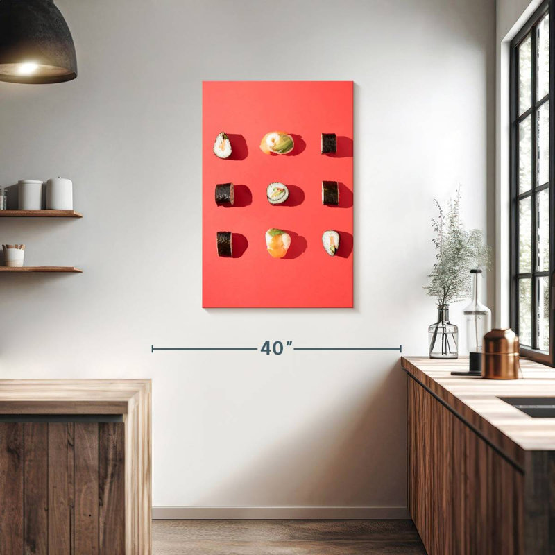 Yarlin Sushi On Coral, 36" H x 24" W