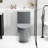 One Toilet With Dual Flush 001. 1.1/1.6 , Soft Close Seat. Water, Elongated Bowl. Height, Grey Ceramic Bathroom Regularization 001 Toilet. Flush, Height. For Systematization