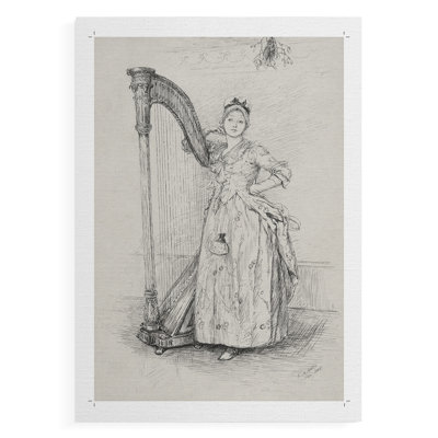 Vintage Sketch XLIII -Canvas Print Only - NOT FRAMED