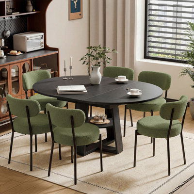 Table de salle à manger extensible et chaises, table de cuisine moderne avec sièges