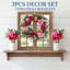 Couronne de printemps 18 po, couronne de tulipes artificielles avec 2 bouquets-1836649210