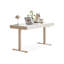 Bureau blanc rectangulaire en bois massif-1323446415