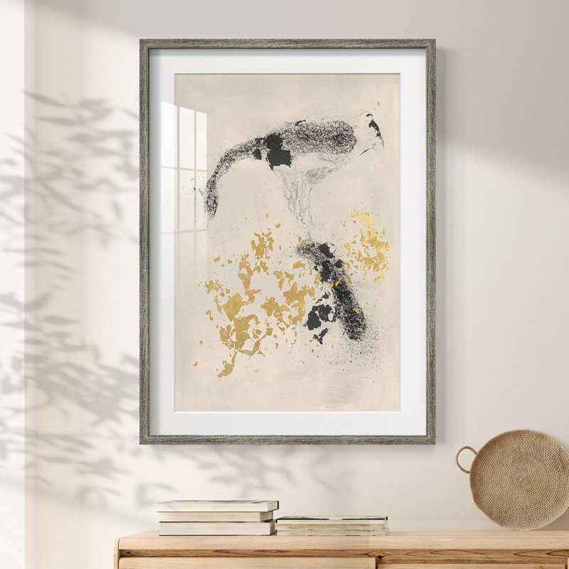 Charcoal Remnants I -Framed Print, Distressed, 25.5" H x 17.5" W