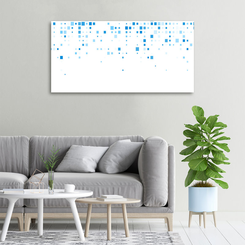 Blue Squares - Wrapped Canvas Print