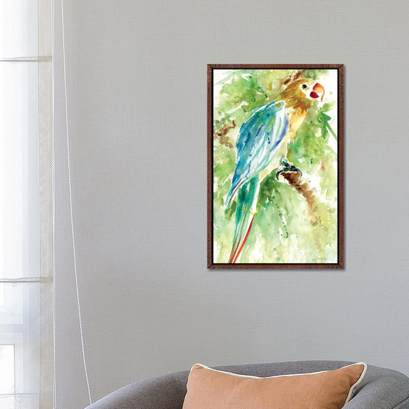 Island Beauty I 1 Piece Painting on Canvas, 66.04 cm H x 45.72 cm W, Classic Brown Wood Framed Canvas