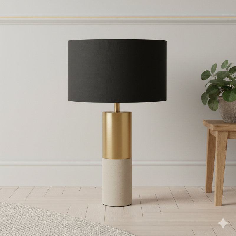 Lampe de table en béton