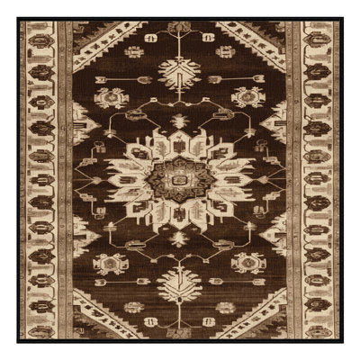 Tapis brun lavable à la machine