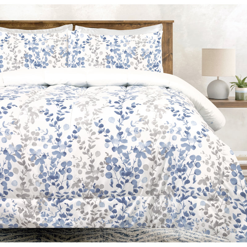 Ensemble d'édredon en microfibre 3 pièces Chanasya, Édredon pour grand lit + 2 taies décoratives