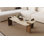 Table basse élégante et moderne, finition travertin et noyer, 47,2 po x 13,8 po x 23,6 po | Panneau de particules 100% mélaminé | Conception élégante, assemblage facile, parfait pour le salon et les espaces contemporains