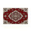 Tapis d'entrée antidérapant à médaillon oriental rouge 120 x 80 cm