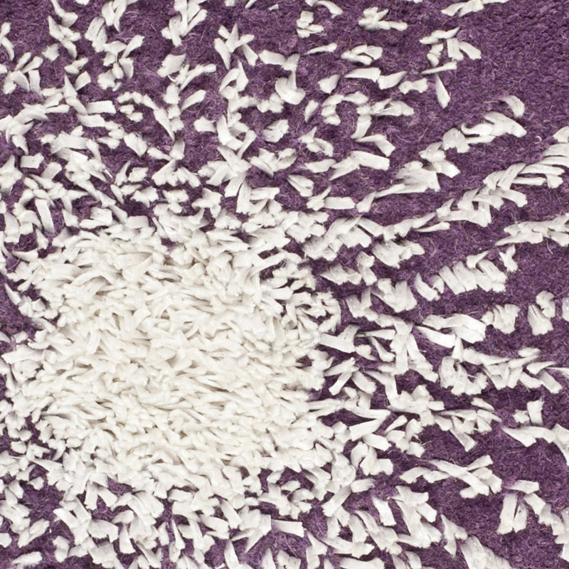 Tapis intérieur / extérieur abstrait mauve / ivoire Amier, Tapis de couloir 2 pi 6 po x 6 pi