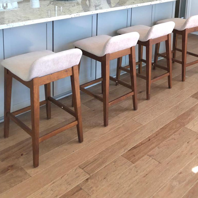 Auliffe Upholstered Bar & Counter Stool (Set of 2) - Dark Brown, Counter Stool (25” Seat Height)