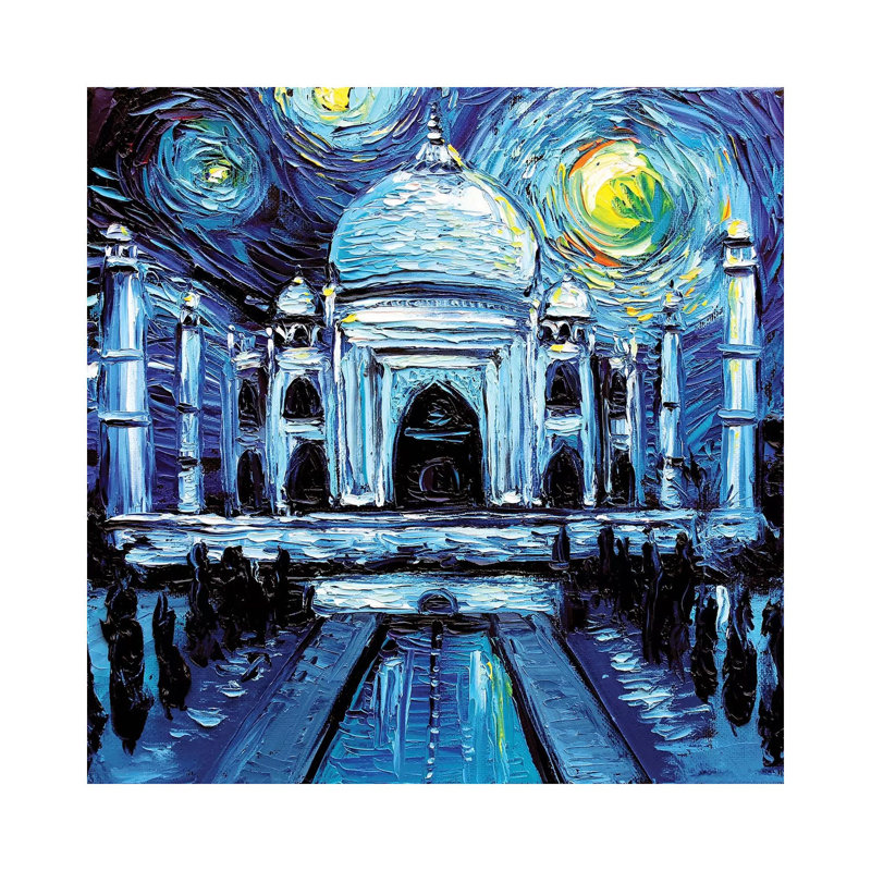 Van Gogh Never Saw Taj Mahal by Aja Trier - Wrapped Canvas Print, 30.48 cm H x 30.48 cm W