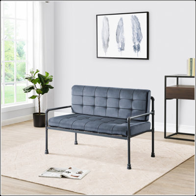 Comfortable Loveseat With Loose Back And Memory Foam Cushions, Perfect For Modern And Traditional Spaces.