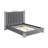 Elvyra Velvet Upholstered Low Profile Platform Bed-808201920-808201927