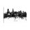 Chicago Skyline Black & White par Walldecoraddict - Toile tendue avec châssis sur toile