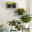 20"L Black Metal Vertical Wall Planters, Planter Stands (KD)
