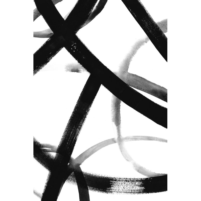Monochrome Ripple II by Grace Popp - Painting, Black Framed Paper Print, 50cm H x 34cm W