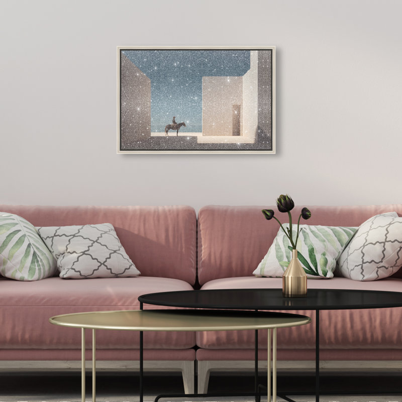 Lone Equestrian I Print by Oliver Gal, 21"H x 31"W, Silver Floater Frame