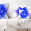 Motif bleu - coussin abstrait imprimé
