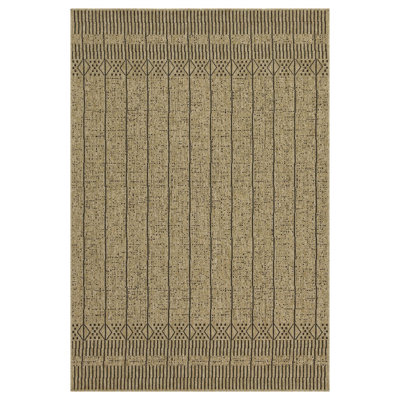 Earth Jute/Black Indoor/Outdoor Area Rug