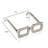 Winooski Gafas Square Silver Spectacles