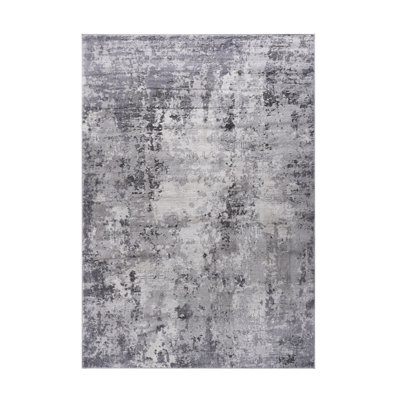 6X9 Grey Abstract Area Rug - Non-Shedding, Stain , Decorative For Home Decor, Bedroom, Living Room, Dining Elegant Design Office,
