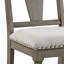 2 chaises d'appoint rustiques - lin beige, chêne vieilli avec 2 finitions en lin, design en bois