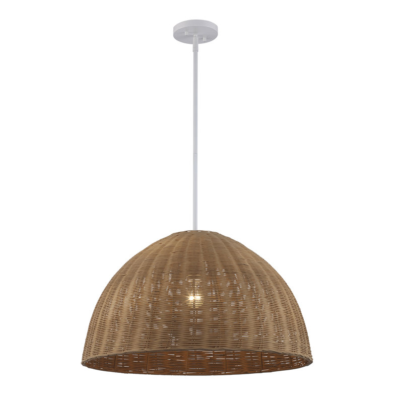 Luminaire suspendu tissé 1 lumière Pippa, H 49,8 po x l 24,49 po x P 24,49 po