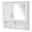2-In-1 Bathroom Mirror Cabinet With Adjustable Shelves And Soft Close Doors, High-Definition Mirror For Modern Vanity-1347055969