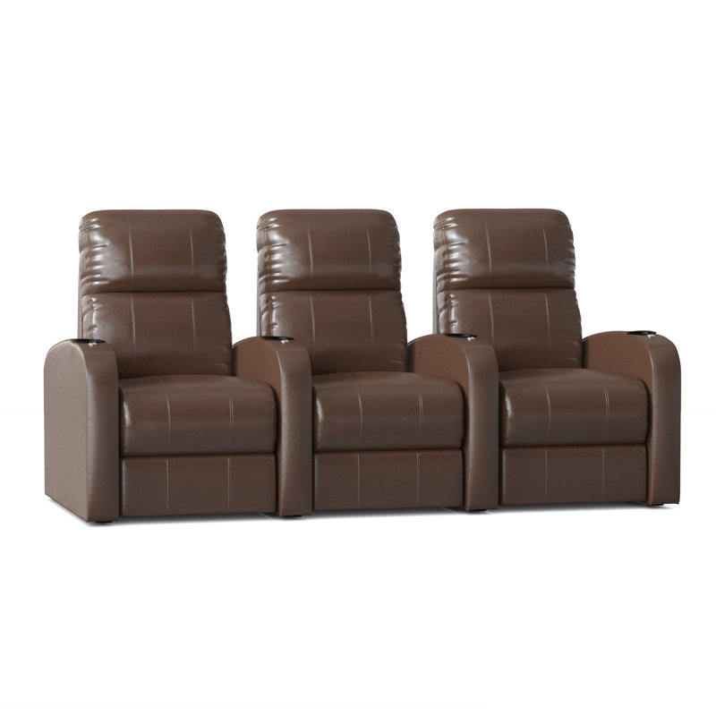 Canapé home theater (rangée de 3), Acajou ultra, Électrique