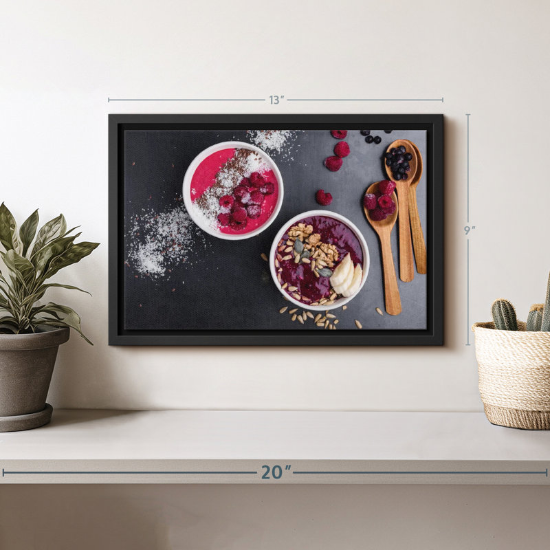 «Blueberries Smoothie Canvas Print», H 9 po x l 13 po