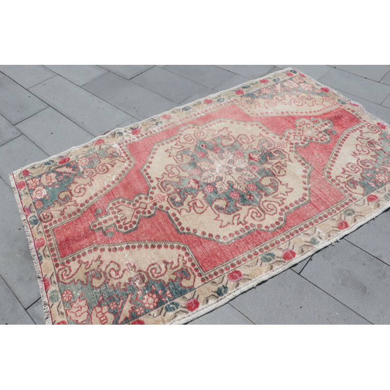 Tapis de couloir turc en laine tissé à la main Anatolian