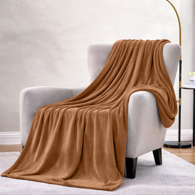Oxford Reversible Flannel Fleece Blanket – Soft Plush Throw