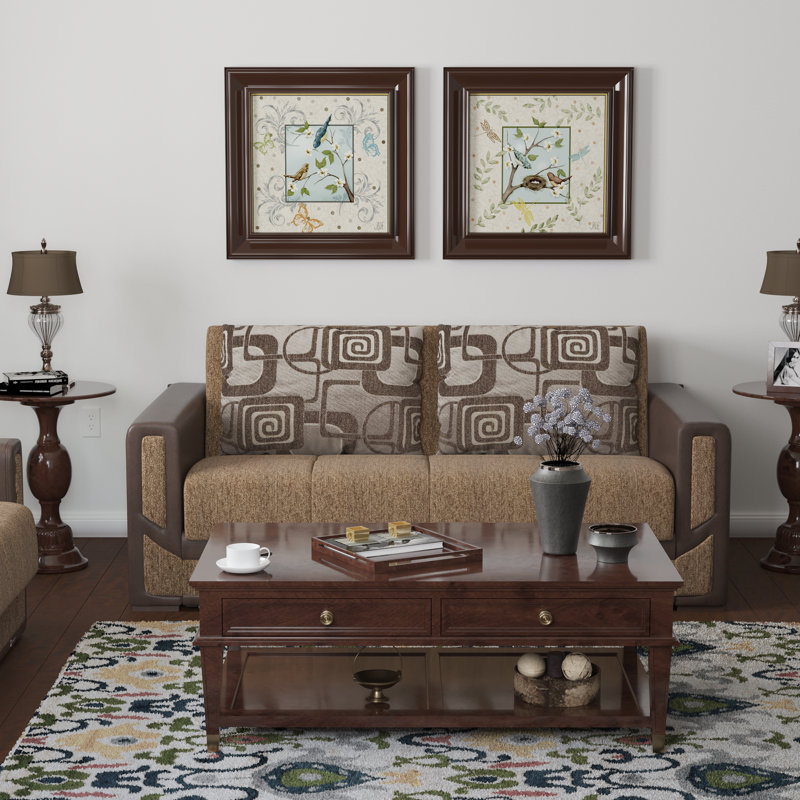 Annalie Upholstered 70'' Sleeper Sofa, Brown Chenille