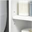 Armoire de salle de bain au-dessus de la toilette, armoire de rangement autoportante avec tablettes réglables, support de toilette, économiseur d'espace, blanc
