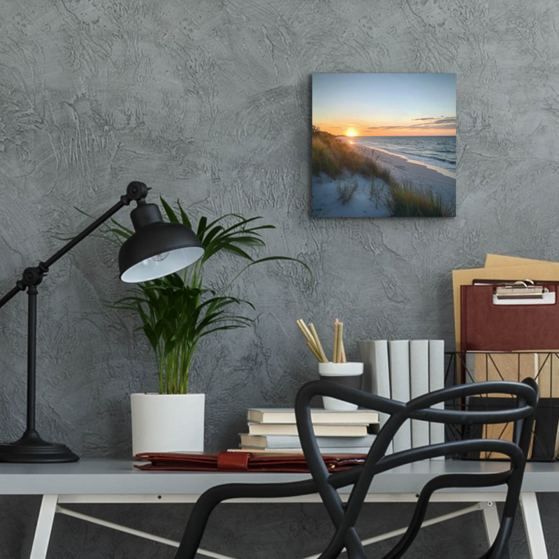  «Florida Beach At Sunset» par Rich Monet, art mural en verre acrylique, H 12 po x l 12 po x P 0,13 po