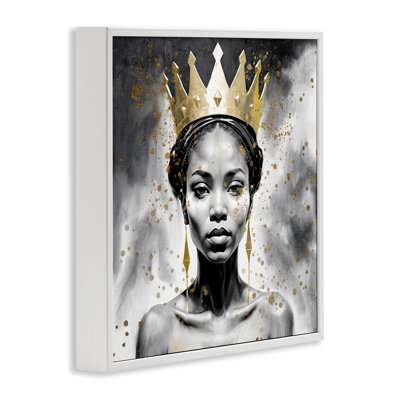 «Woman in Crown Gazing», art de la giclée encadrée par Kim Allen