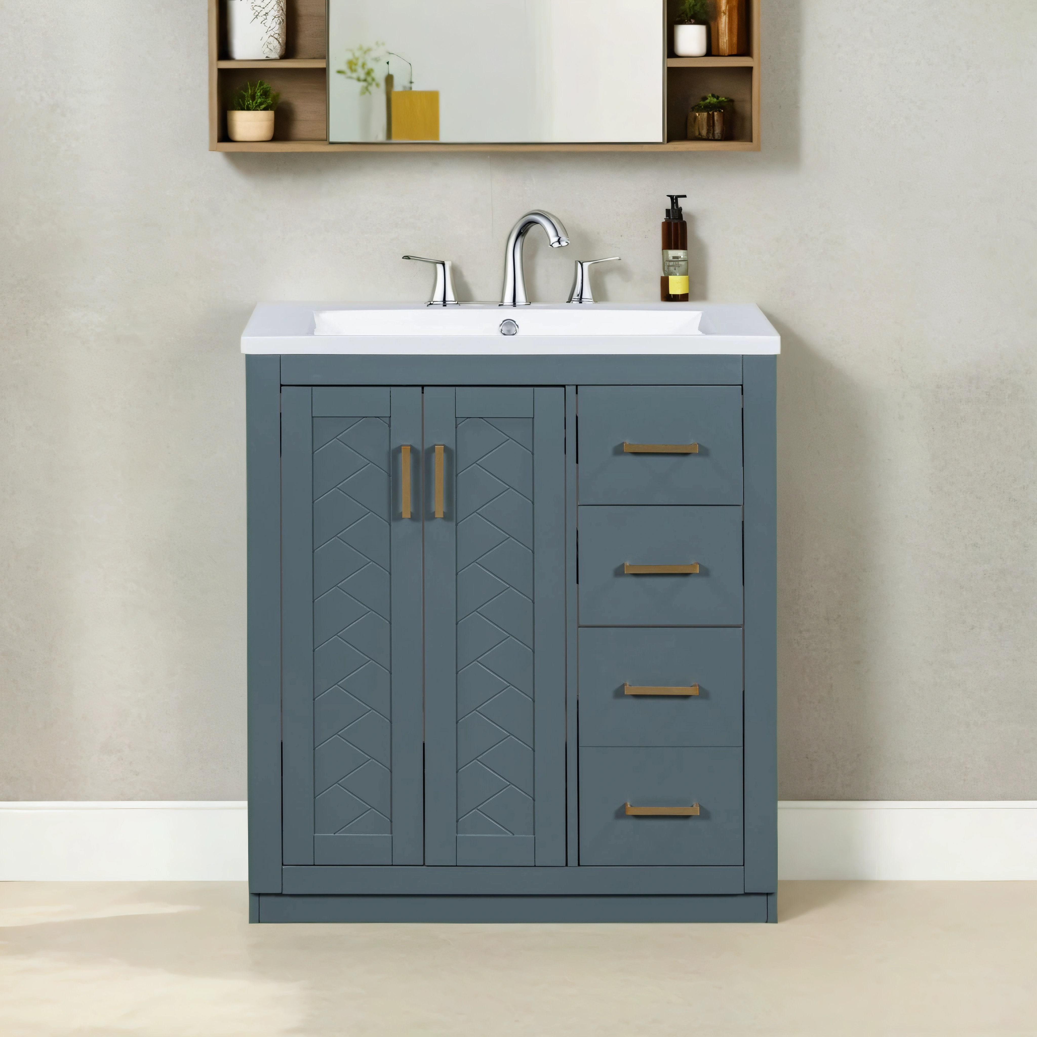 Ebern Designs 30'' Bathroom Vanity Combo with Resin Sink - Wayfair Canada