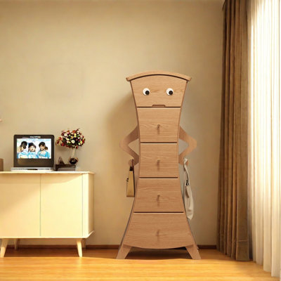 Cute Accent Cabinet In Abstract Shape