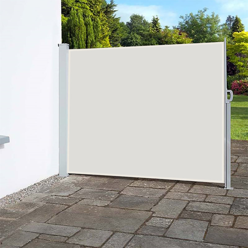 Dakota Fields 300cm W x 12cm D Fabric Cover Retractable Side Awning, Beige