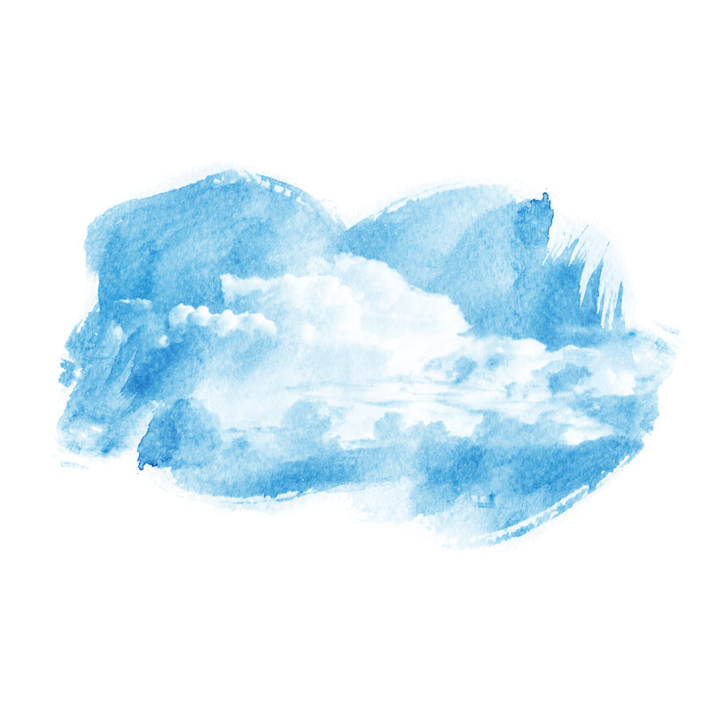 Watercolour Illustration Of Cloud by NK08gerd - Wrapped Canvas Painting, 81cm H x 122cm W