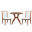 Ensemble de table de salle à manger, table ronde de 39,4 po + 2 chaises - ensemble de cuisine en bois massif traditionnel-428748199-428748194