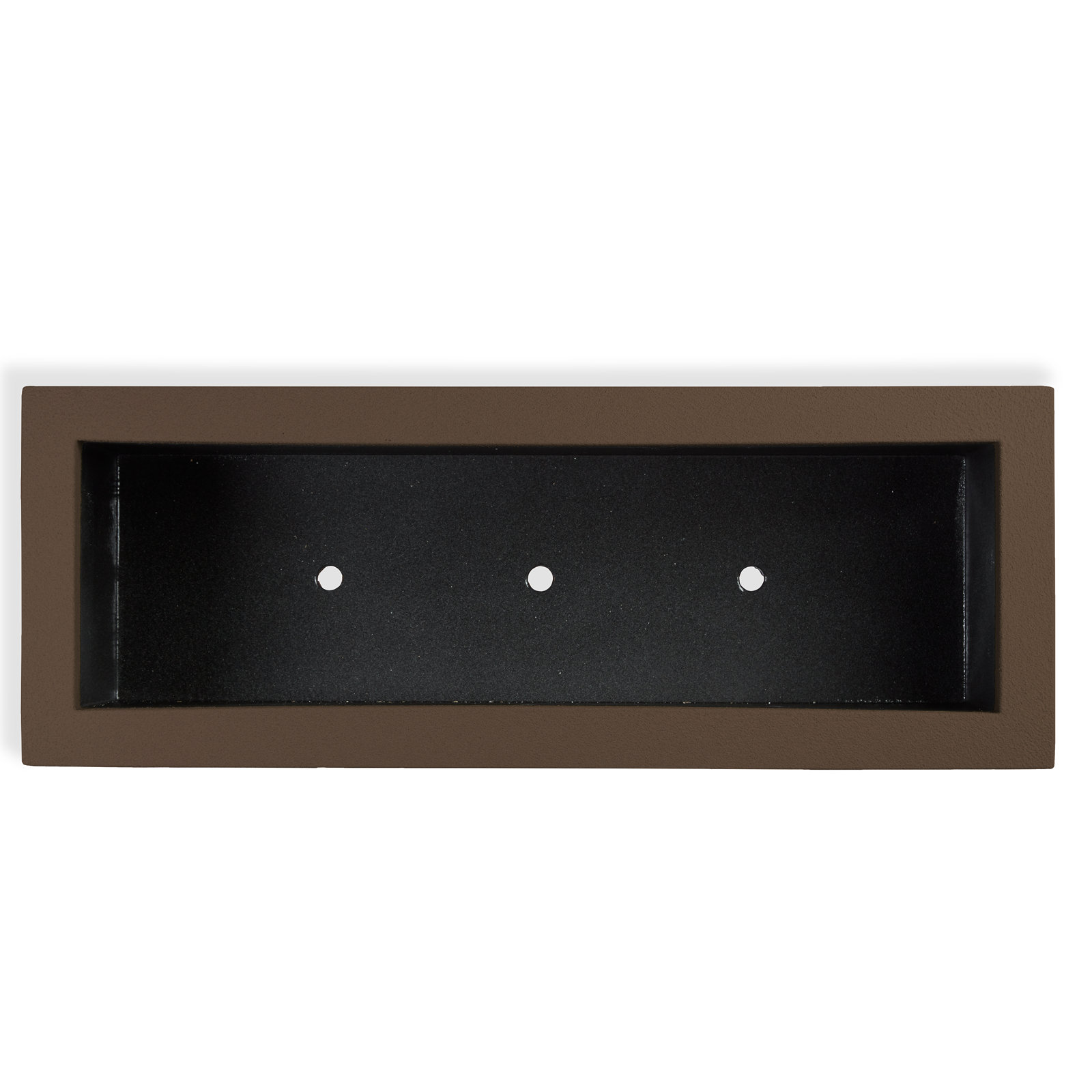 Gita Tall Lightweight Outdoor Trough Planter Box, Chocolate Brown, 12"H x 46"W x 17"D