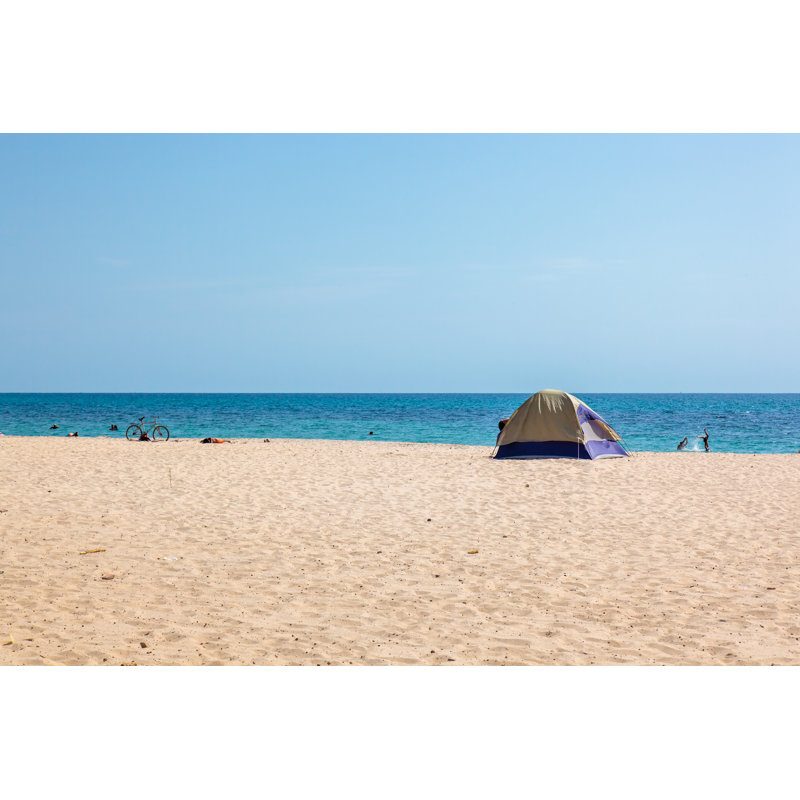 Tent On A Beach by Chris_Paris - Wrapped Canvas Print, 20cm H x 30cm W