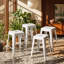 Tabouret de comptoir en fer 15,7 "x P 15,7" x H 24 "Nancy - ensemble de 4-1434350796