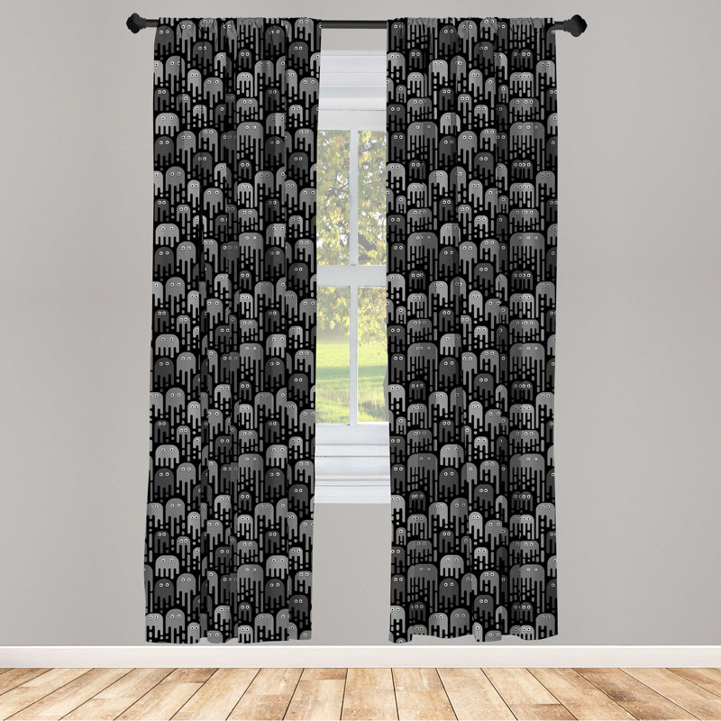 Alien Semi-Sheer Rod Pocket Sliding Panel, 28" x 95"
